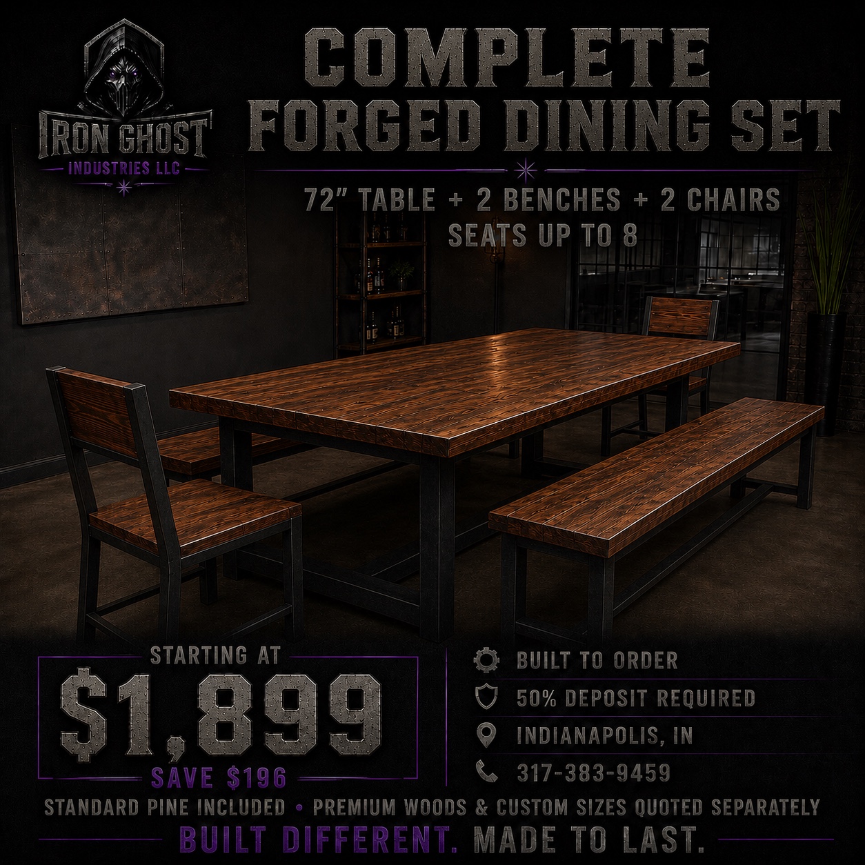 Complete Forged Dining Set advertisement