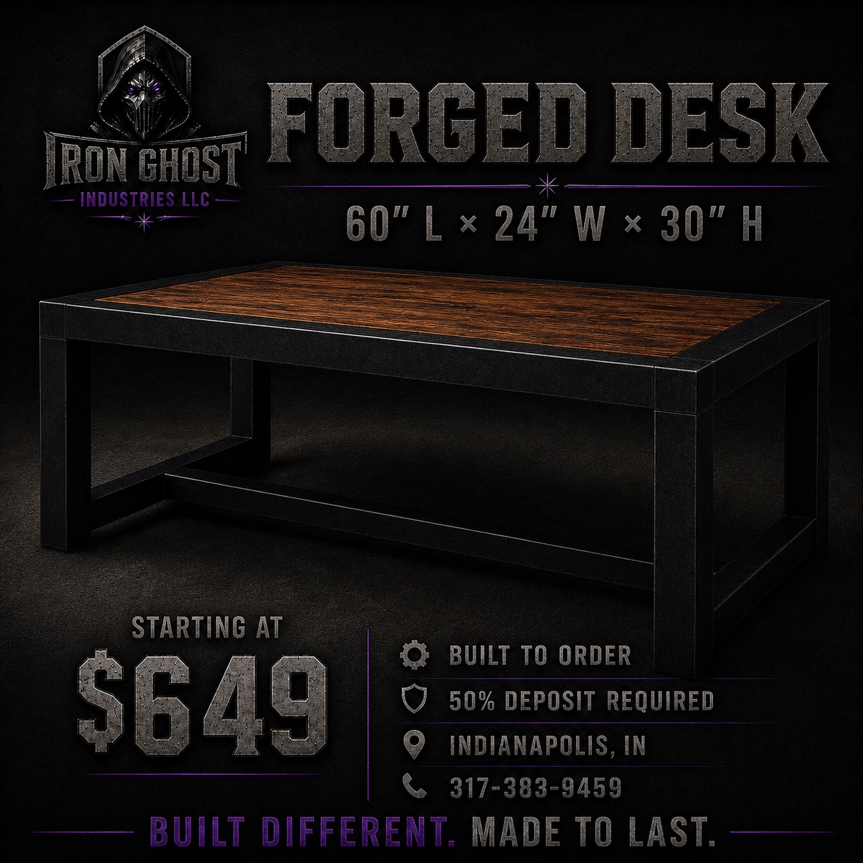 Forged Desk advertisement