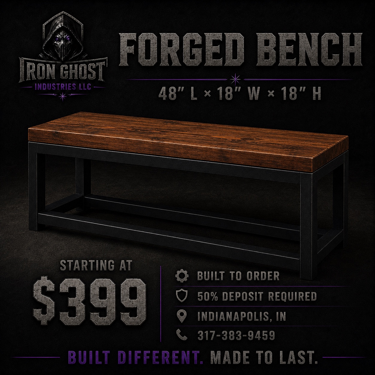 Forged Bench advertisement