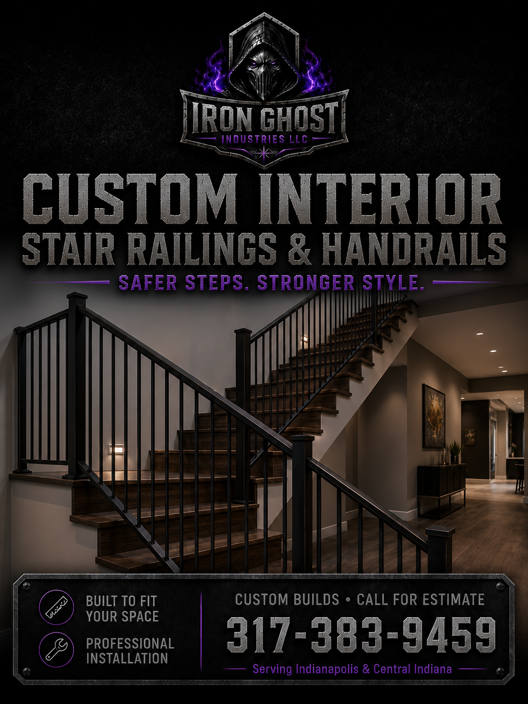 Custom Interior Stair Railings & Handrails advertisement