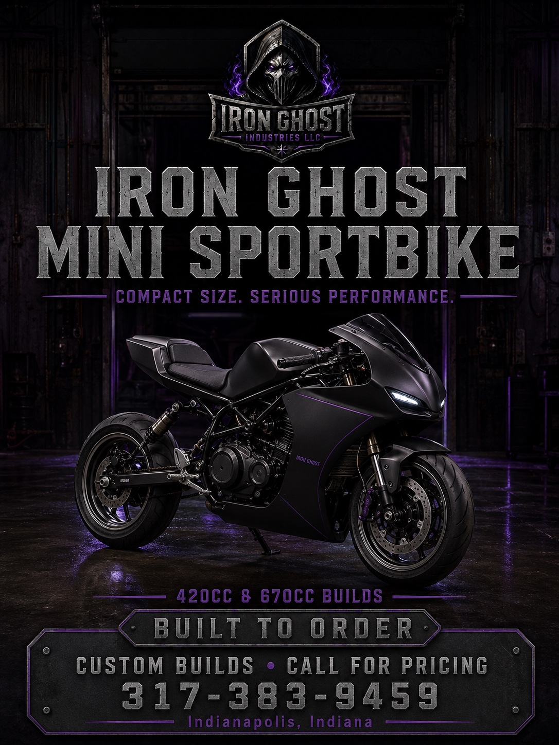 Iron Ghost Mini Sportbike advertisement