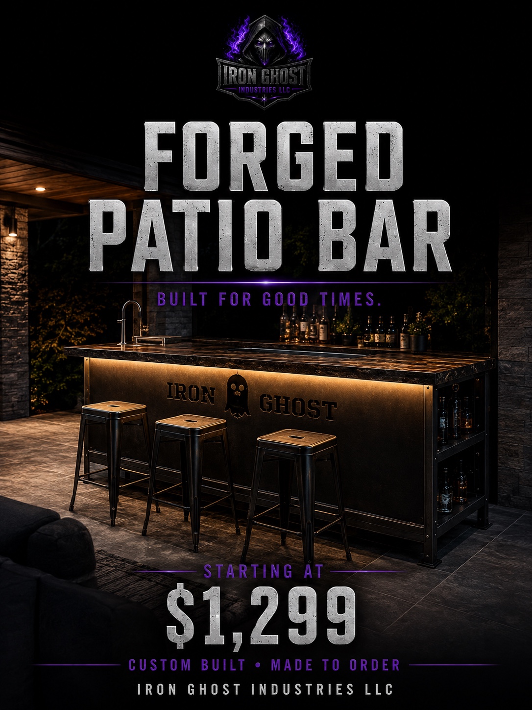 Custom Forged Patio Bar advertisement