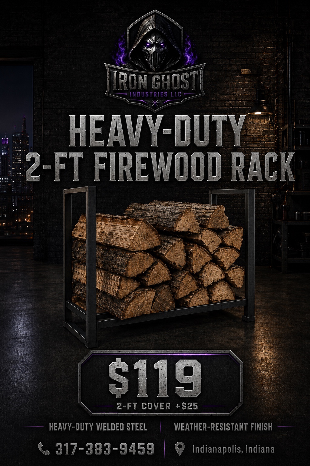 2-Foot Firewood Rack advertisement