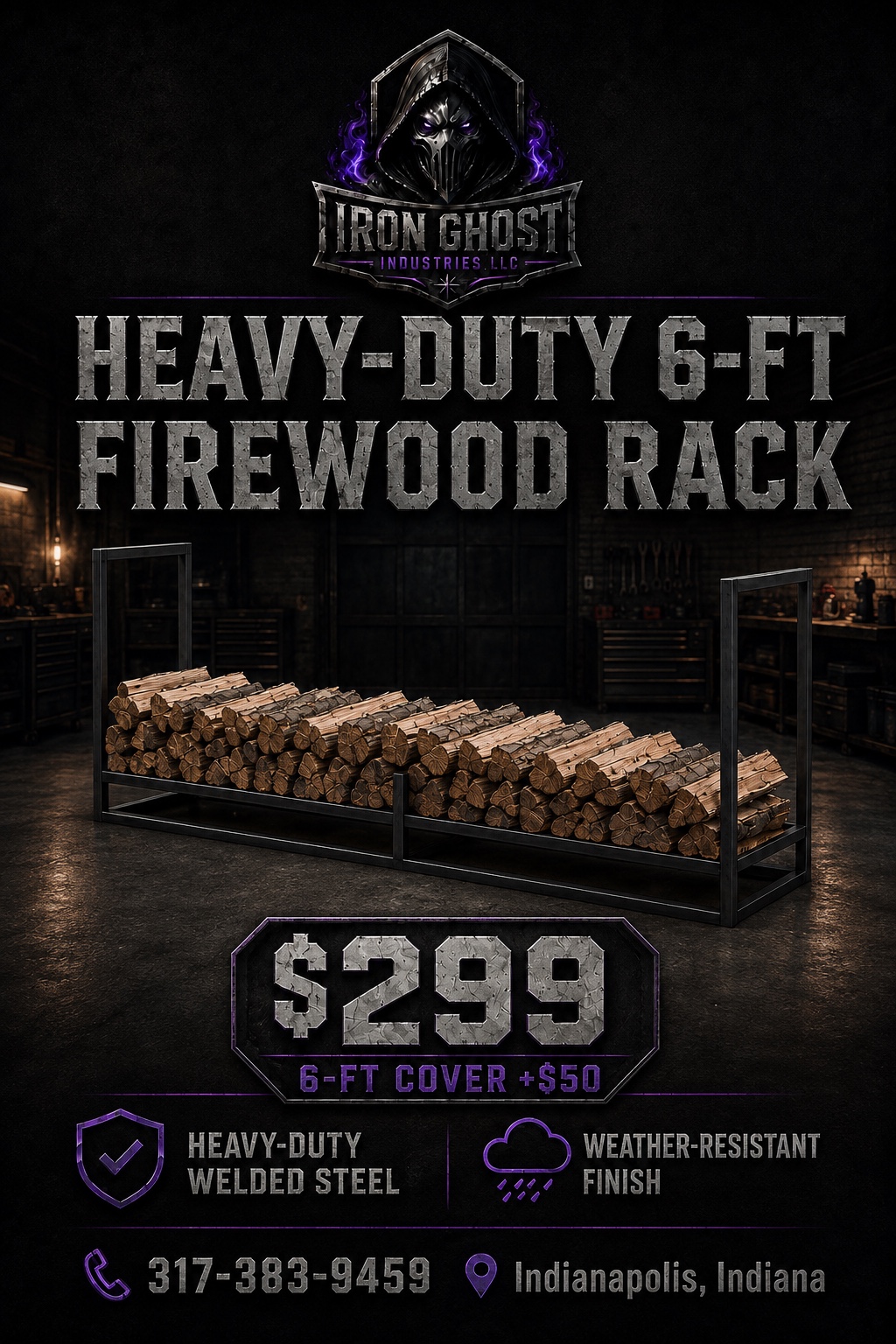 6-Foot Firewood Rack advertisement