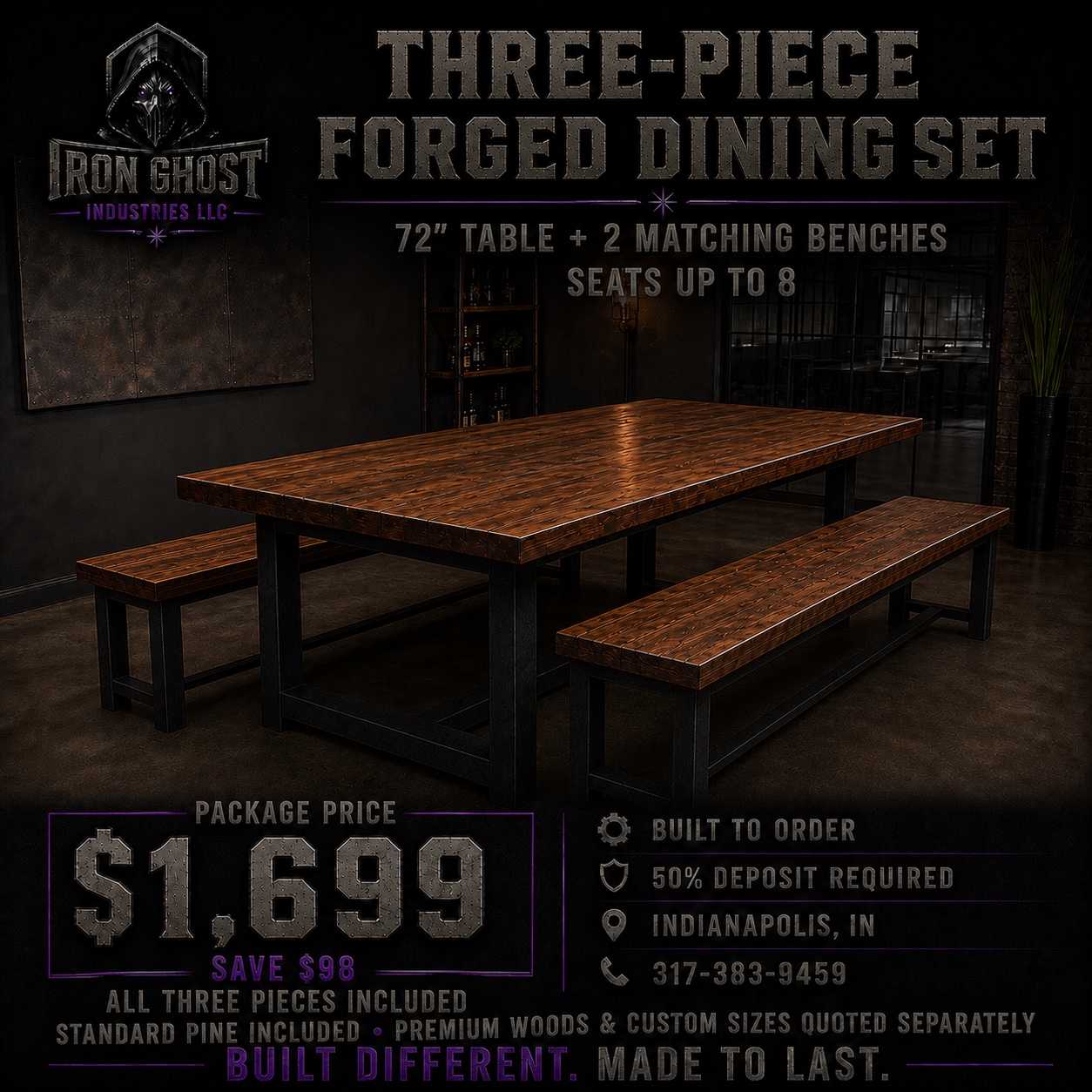 Three-Piece Forged Dining Set advertisement
