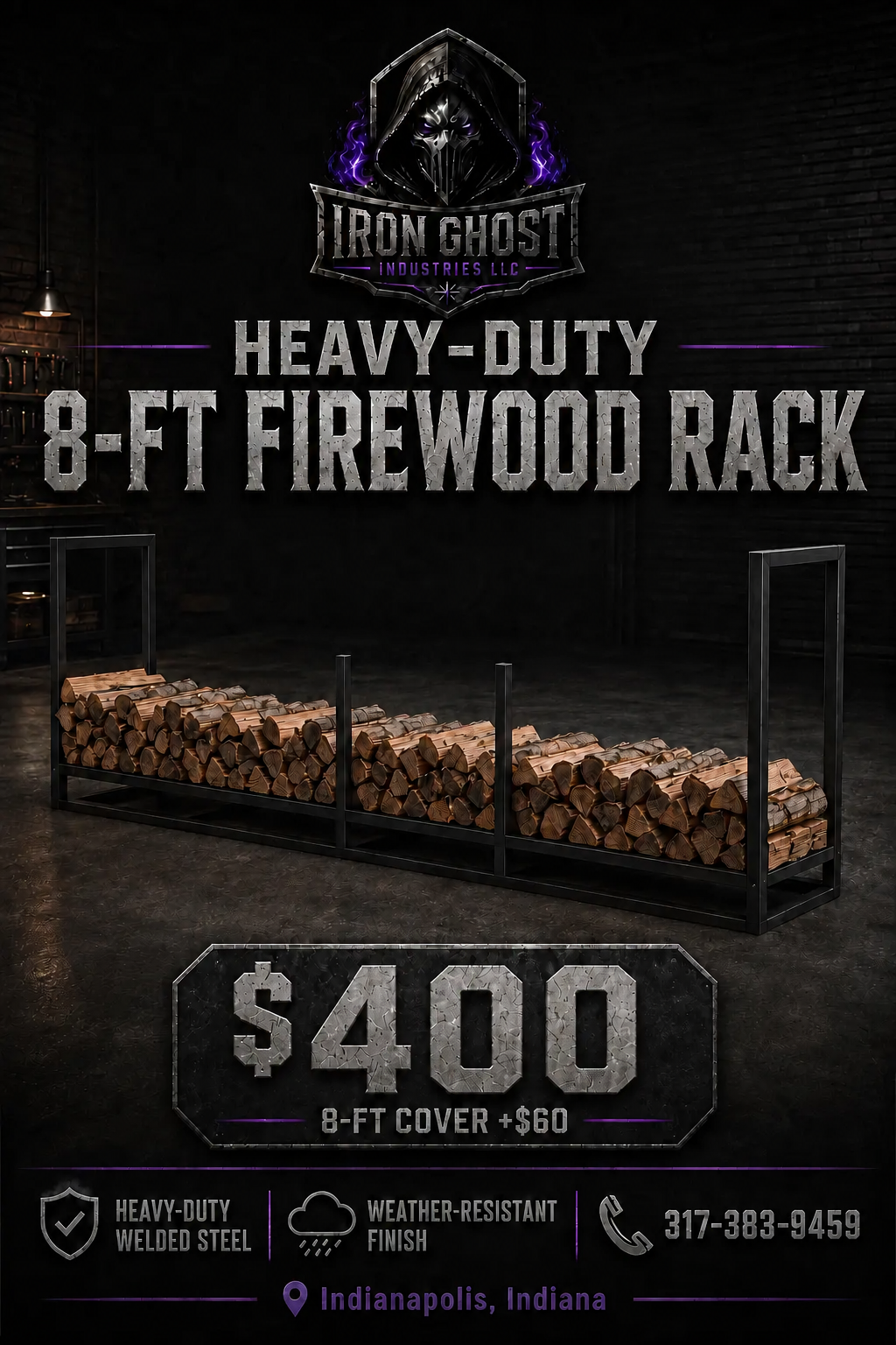 8-Foot Firewood Rack advertisement